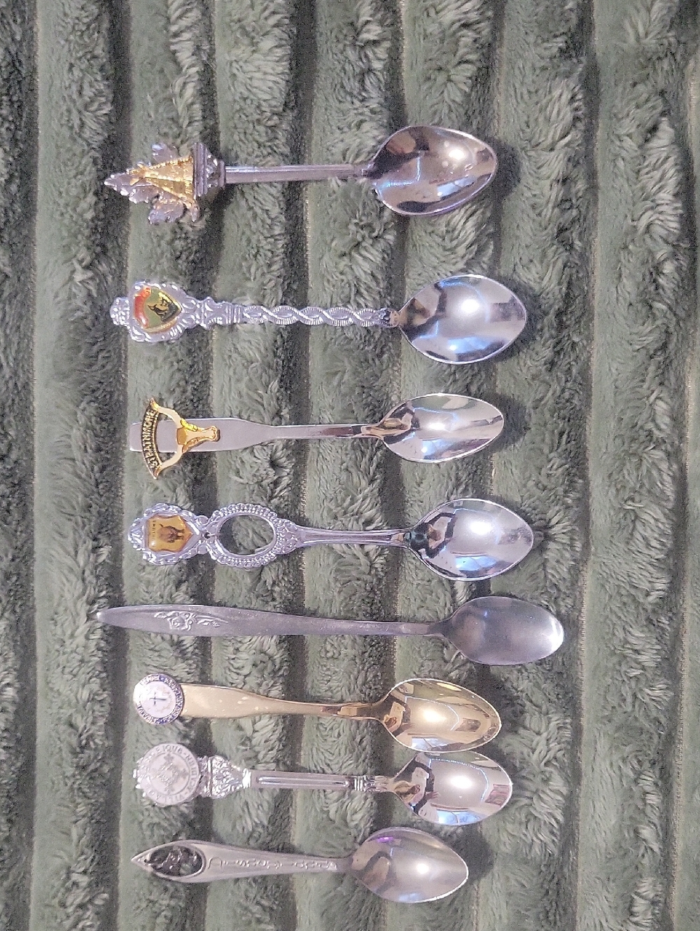 Assorted Decorative Collectible Spoons - Silver & Gold Tones